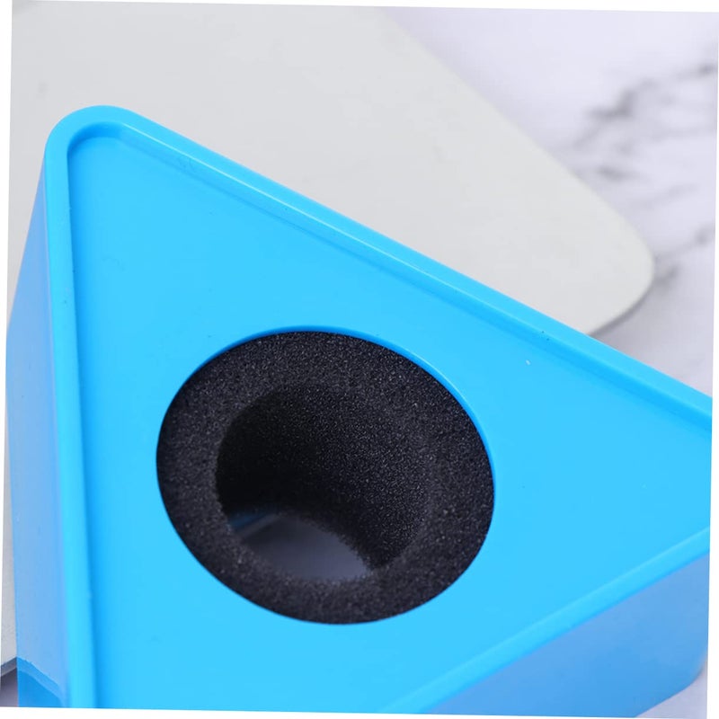 Blue Interview Microphone Stand Portable Flag Mic Arm Triangle Station - Image 3