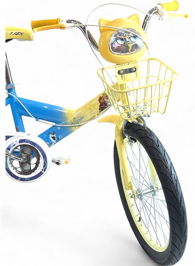 فلاش دراجة اطفال بناتي فيها اصوات وانوار من فلاش - لون اصفر - مقاس 20 من 8 سنوات ل12 سنوات - الوكيل الرسمية في مصر المنتج GTG TOYS - Image 4