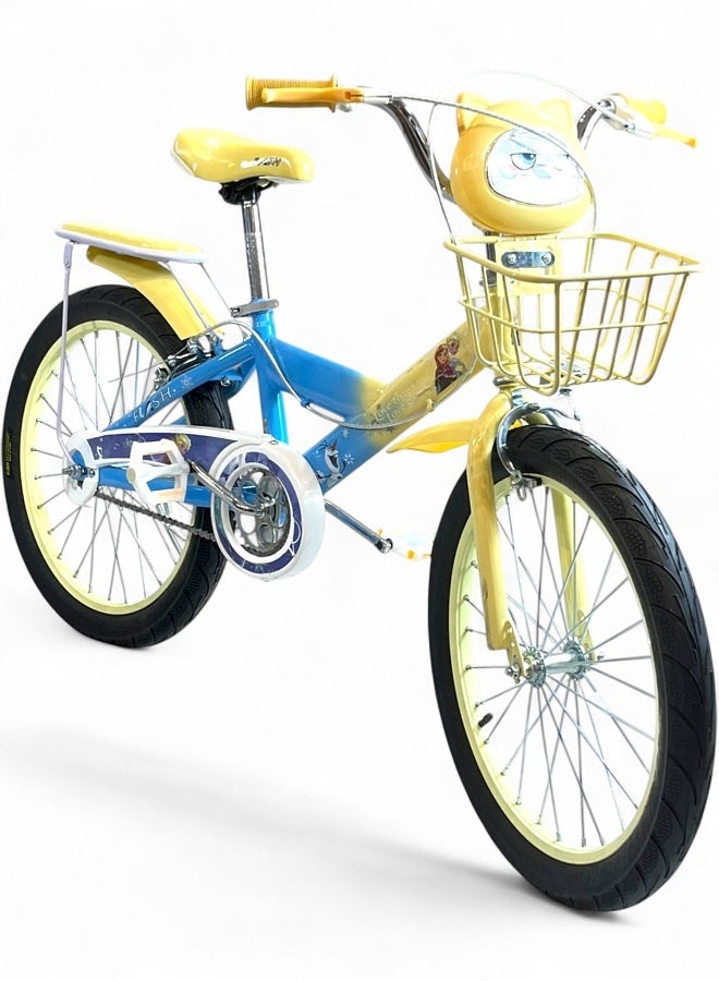 فلاش دراجة اطفال بناتي فيها اصوات وانوار من فلاش - لون اصفر - مقاس 20 من 8 سنوات ل12 سنوات - الوكيل الرسمية في مصر المنتج GTG TOYS - Image 1