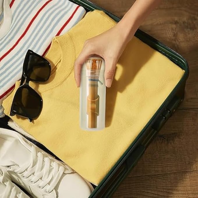 NALACAL خفاقة ماتشا مصنوعة يدويًا من الخيزران مع حقيبة، أداة تحريك ماتشا يابانية تقليدية، ملحق أداة خلط شاي ماتشا من الخيزران العضوي المتين والمستدام - Image 5