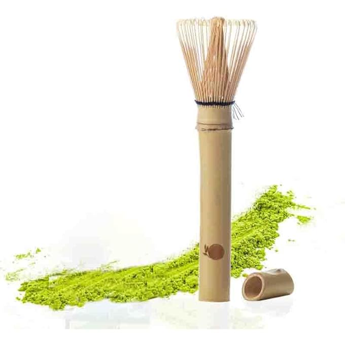 NALACAL خفاقة ماتشا مصنوعة يدويًا من الخيزران مع حقيبة، أداة تحريك ماتشا يابانية تقليدية، ملحق أداة خلط شاي ماتشا من الخيزران العضوي المتين والمستدام - Image 1