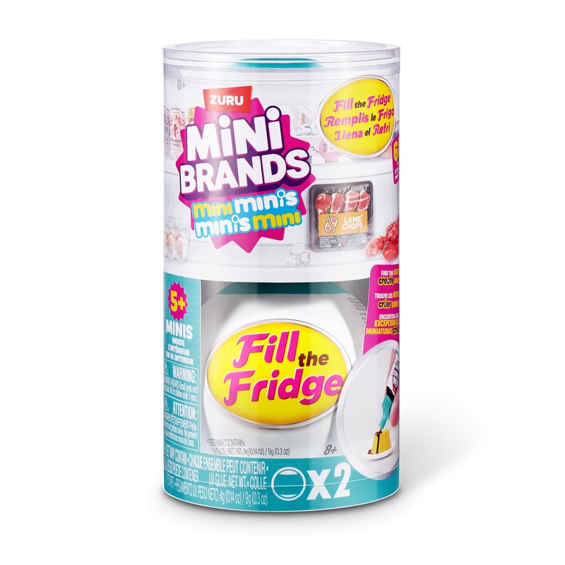 Mini Brands Fill The Fridge Mini Minis Series 1 by ZURU, Collectible Toy, Surprise Item Pack, Miniature Replica, Collectors Ages 8+ (2 Capsule), 77731-INT - Image 2