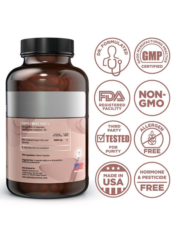 Optimal Carnivore Grass Fed Beef Liver Capsules, Grassfed Beef Liver Supplement, Desiccated Beef Liver Capsules, Beef Liver Supplement Grass Fed, Dessicated Liver Supplement, Freeze Dried Liver, Beef Liver Pills - Image 2