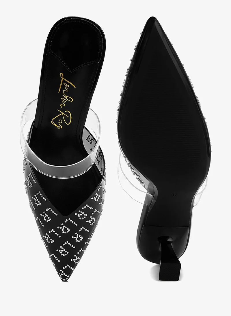 London Rag Black Pointed Toe Kitten Heels in Black for Women | Best Price UAE