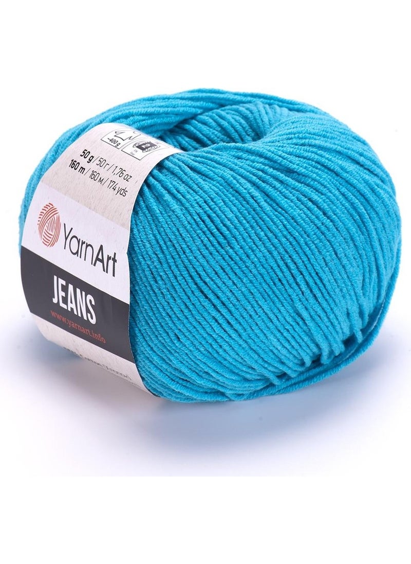 YarnArt Jeans Dark Turquoise Hand Knitting Yarn  - Image 1