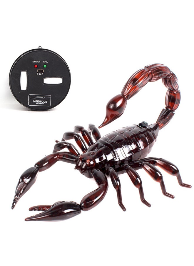 Realistic Remote Control Snake Prank Electric Scary Toy Insect Animal Shake Control Cockroach Centipede Novelty Gag Gift-Color:9992 Scorpion-Black  - Image 1
