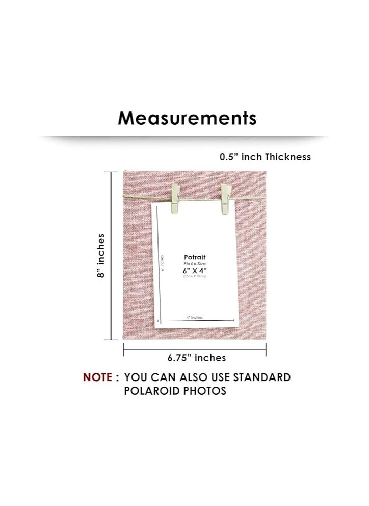 Story at Home Story at Home Wooden Photo Frame, Pink, 20 x 17 x 2 cm, PM1102  - Image 4