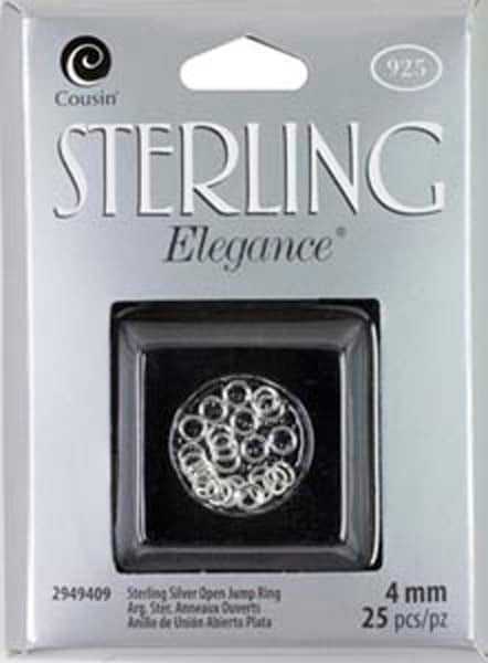 Cousin DIY 4mm Sterling Silver Open Jump Ring - 25pc - Image 4