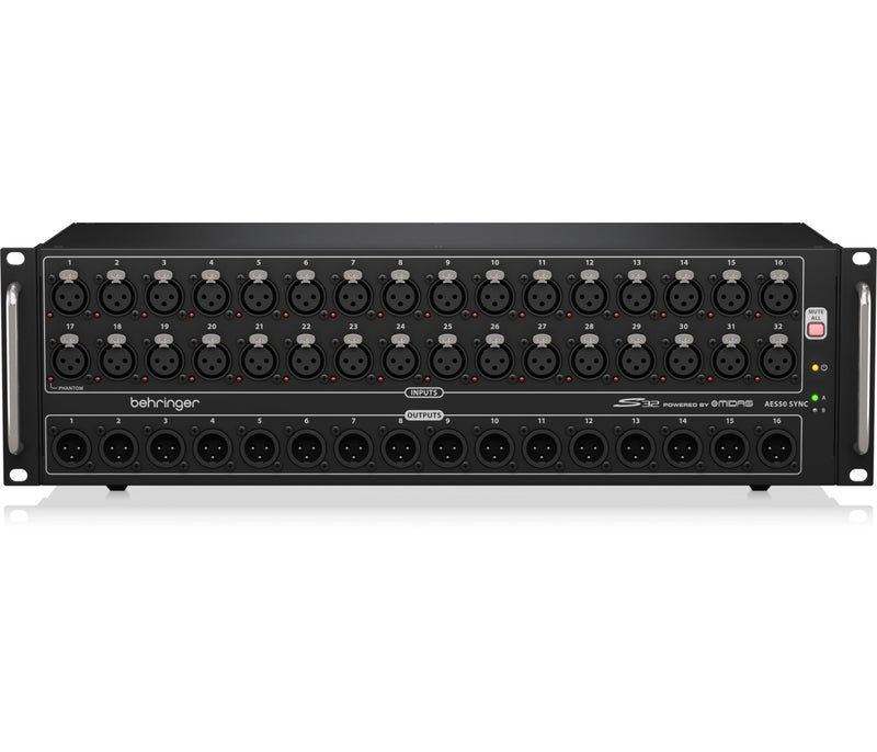 Behringer S32 32-Channel I/O Box with Midas Preamps, 16 Outputs & AES50 Networking - Klark Teknik SuperMAC - Image 2
