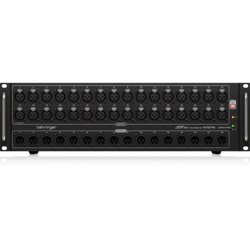 Behringer S32 32-Channel I/O Box with Midas Preamps, 16 Outputs & AES50 Networking - Klark Teknik SuperMAC - Image 1
