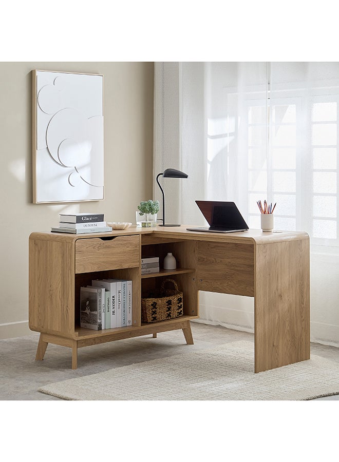 Home Box Nordica Corner Study Desk with Drawer - Image 1