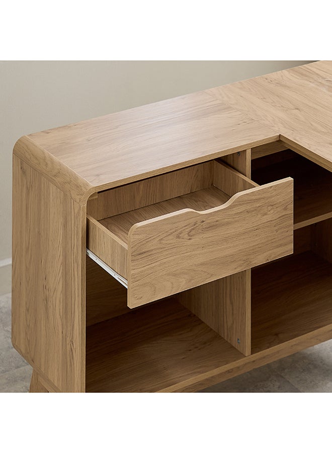 Home Box Nordica Corner Study Desk with Drawer - Image 4