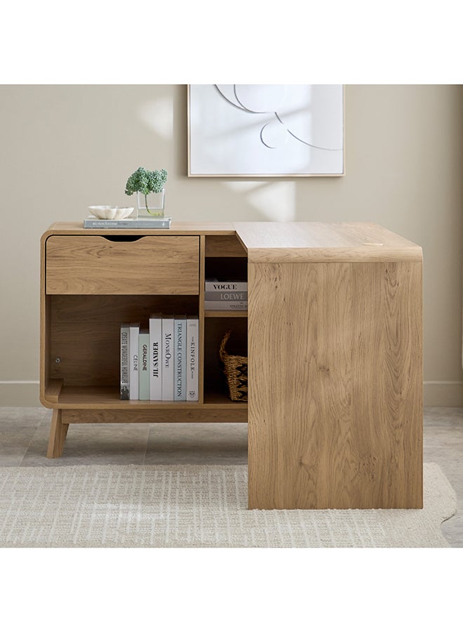 Home Box Nordica Corner Study Desk with Drawer - Image 2