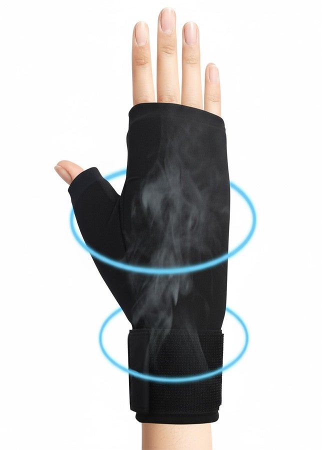 KARP (360°) Coverage Hot & Cold Therapy Hand Glove | Compression Support for Finger Joint Pain, Wrist Pain, Hand Inflammation & Swelling | Reusable Gel Hand Glove - Unisex | Ideal for home, office, gym, or travel (1Pack) - Image 1