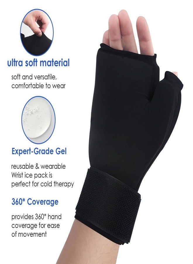 KARP (360°) Coverage Hot & Cold Therapy Hand Glove | Compression Support for Finger Joint Pain, Wrist Pain, Hand Inflammation & Swelling | Reusable Gel Hand Glove - Unisex | Ideal for home, office, gym, or travel (1Pack) - Image 2