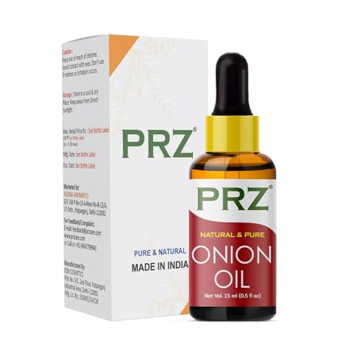 PRZ Onion Cold Pressed Carrier Oil - Pure Natural & Therapeutic Grade Oil for Aromatherapy Body Massage, Skin Care & Hair Care, 15 ml - Image 1