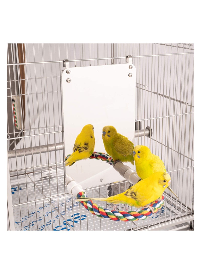 XICEN 7 Inch Cockatiel Mirror for Cage Bird Toys - Image 2