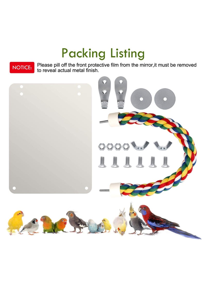 XICEN 7 Inch Cockatiel Mirror for Cage Bird Toys - Image 4