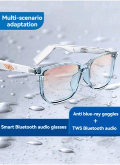 M MIAOYAN New touch-hearing Bluetooth headset glasses smart glasses TWS interchangeable lenses for calls and music AI wireless anti-blue light headset glasses  - Image 1