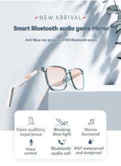 M MIAOYAN New touch-hearing Bluetooth headset glasses smart glasses TWS interchangeable lenses for calls and music AI wireless anti-blue light headset glasses  - Image 3