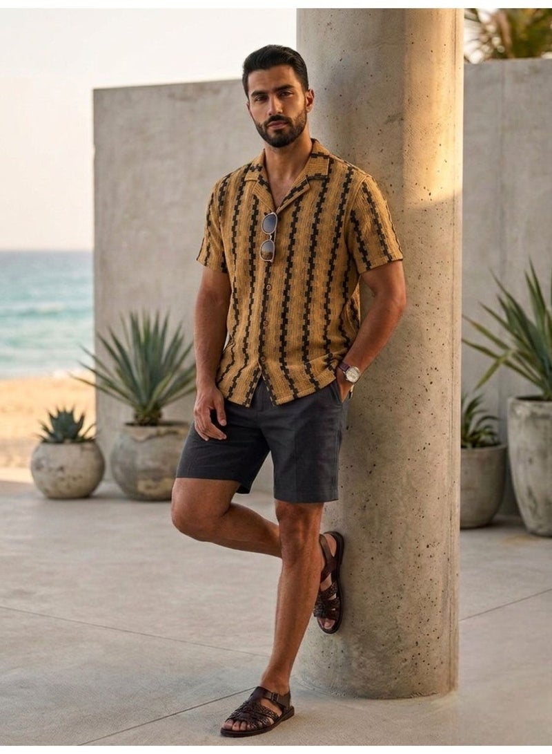 Hikes Men’s Premium Stretch Shirt – Rayon Blend (20%), Polyester (79%), Spandex (1%) | Breathable, Comfortable, Modern Fit - Image 3