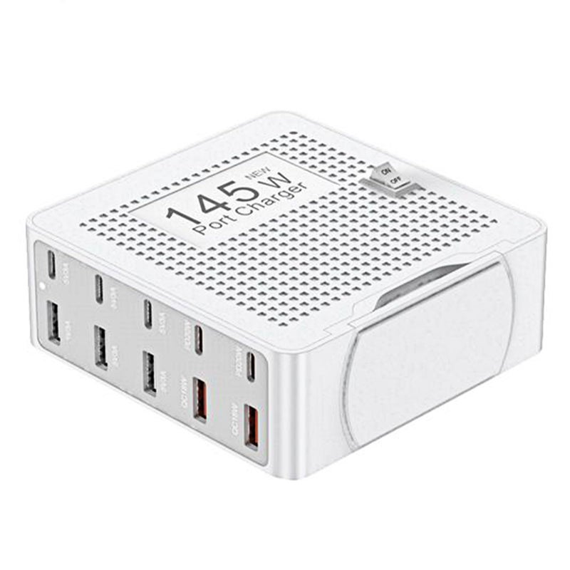 10 Port USB C Charging Station Fast Charger For Laptop Phone Tablet Watch Travel Office - Image 2