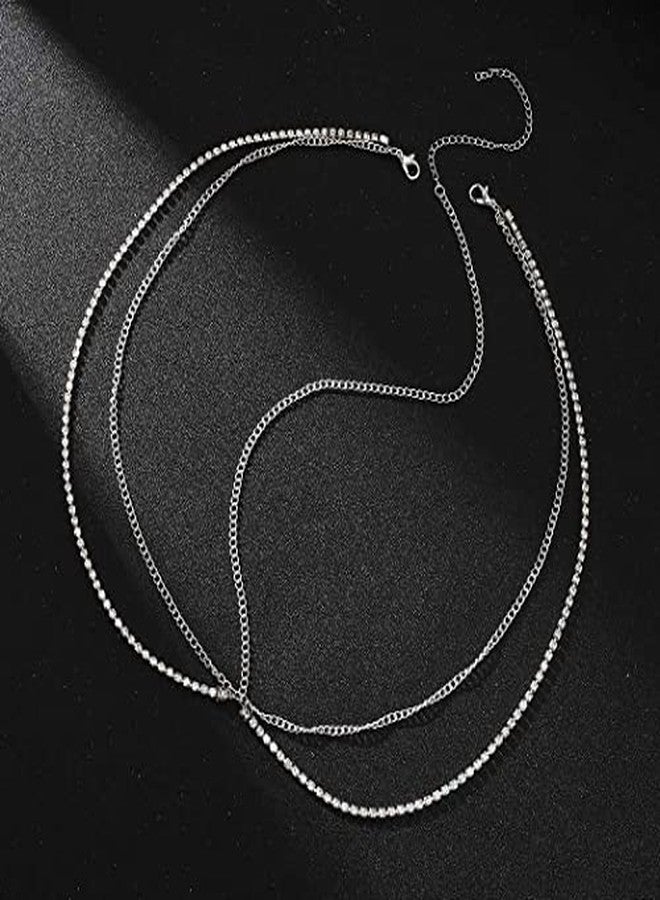 Cerun 1 Pcs PremiumRhinestone Head Chain Jewelry Silver Bride WeddingHeadpiece Jewelry Festival Wedding Hair Accessories for Women - Image 2