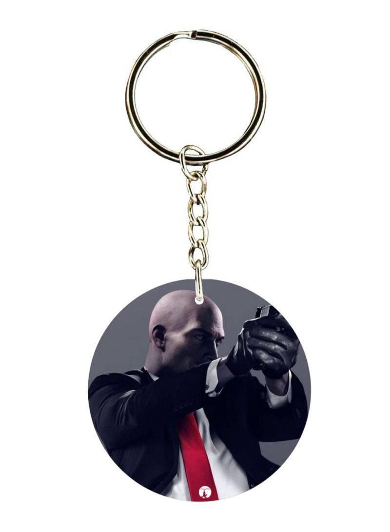 Double Sided Hitman Printed Keychain