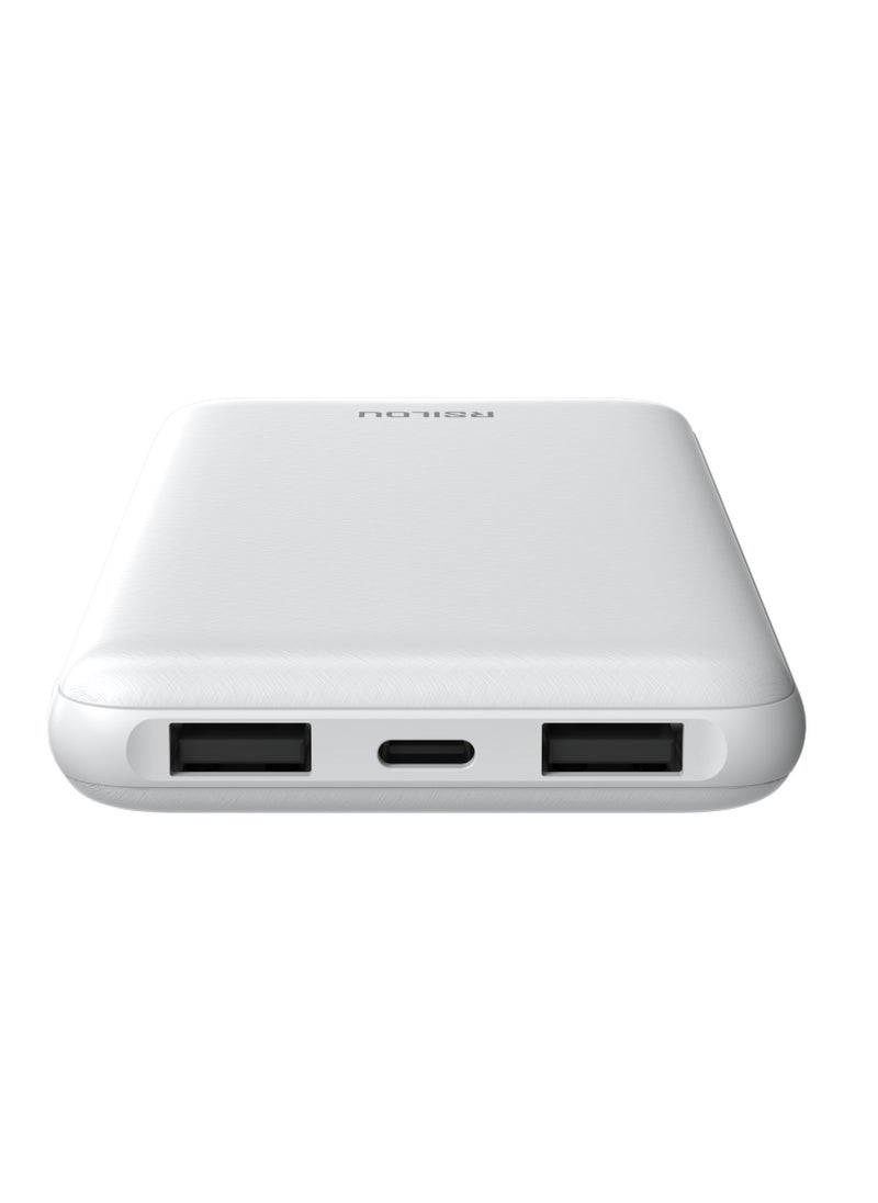rsilou - DN11 10000mAh Capacity Power Bank, 37W total max Dual-Port Fast Charging, Smart Identification, Compact and Portable, Advanced Safety, 2 USB-A ports out and 1 USC-C in, Advanced Safety Features - Image 1