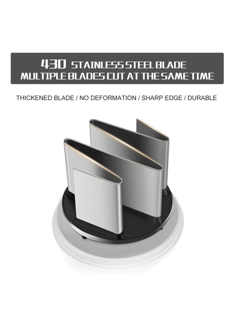 شابية مفرمة طعام، مفرمة خضراوات يدوية لتقطيع الخضراوات والبصل والثوم والمكسرات، قاطعة خضراوات يدوية، آمنة للغسل في غسالة الأطباق، شفرة من الفولاذ المقاوم للصدأ - Image 2