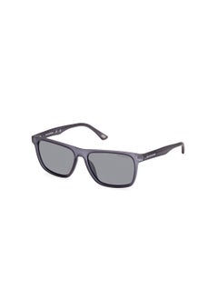 Polarized Rectangular Sunglasses - Lens Size: 56 Mm