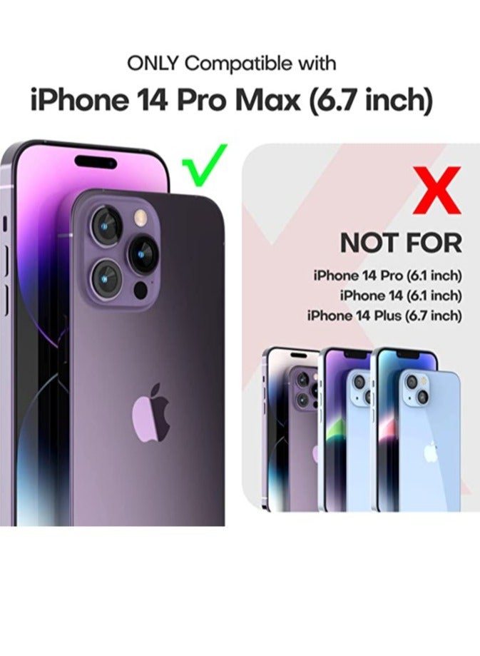ELTRAZONE iPhone 14 Pro Max Case, [5 in 1] 1X Clear Case [Not-Yellowing] with 2X Tempered Glass Screen Protector + 2X Camera Lens Protector, [Military-Grade Drop Protection] Slim Phone Case 6.7 Inch - Image 2