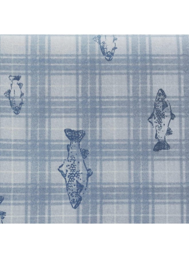 Eddie Bauer - Queen Sheets, Cotton Percale Bedding Set, Crisp & Cool Home Decor (Methow Plaid Blue, Queen) - Image 4