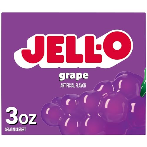 Jell-O JellO Grape Gelatin Dessert Mix 3 oz Box - Image 1