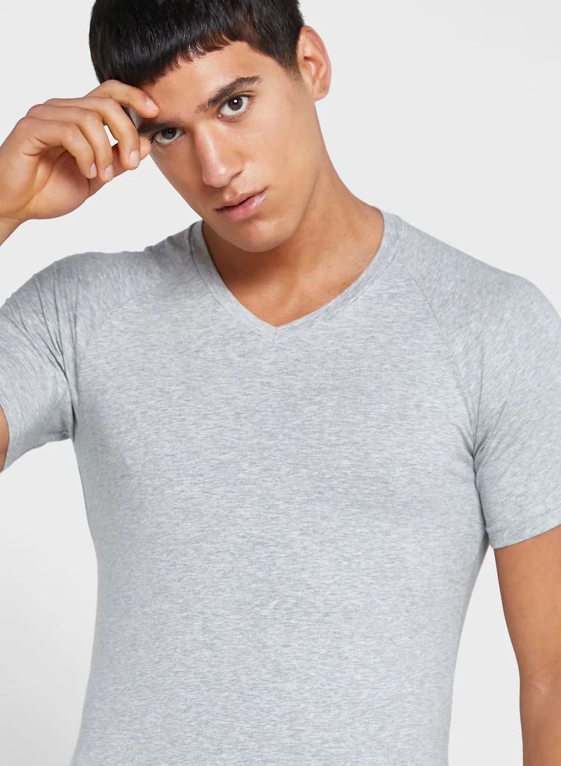 EMPORIO ARMANI Logo V-Neck T-Shirt