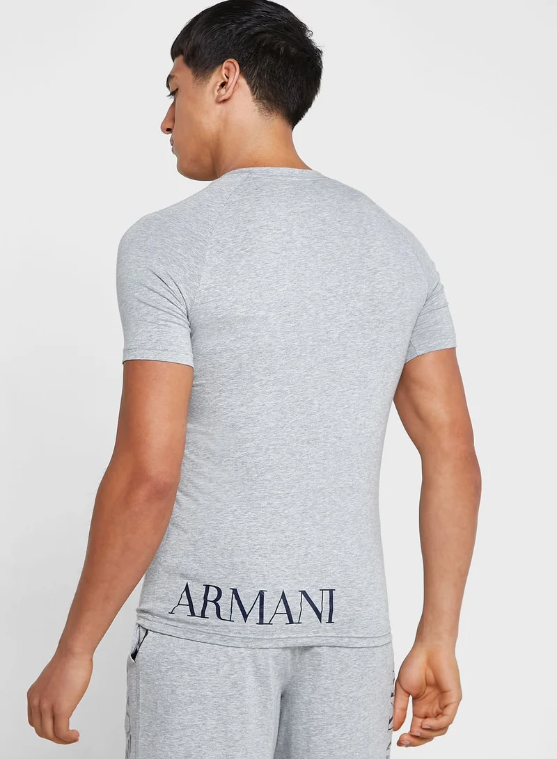 EMPORIO ARMANI Logo V-Neck T-Shirt