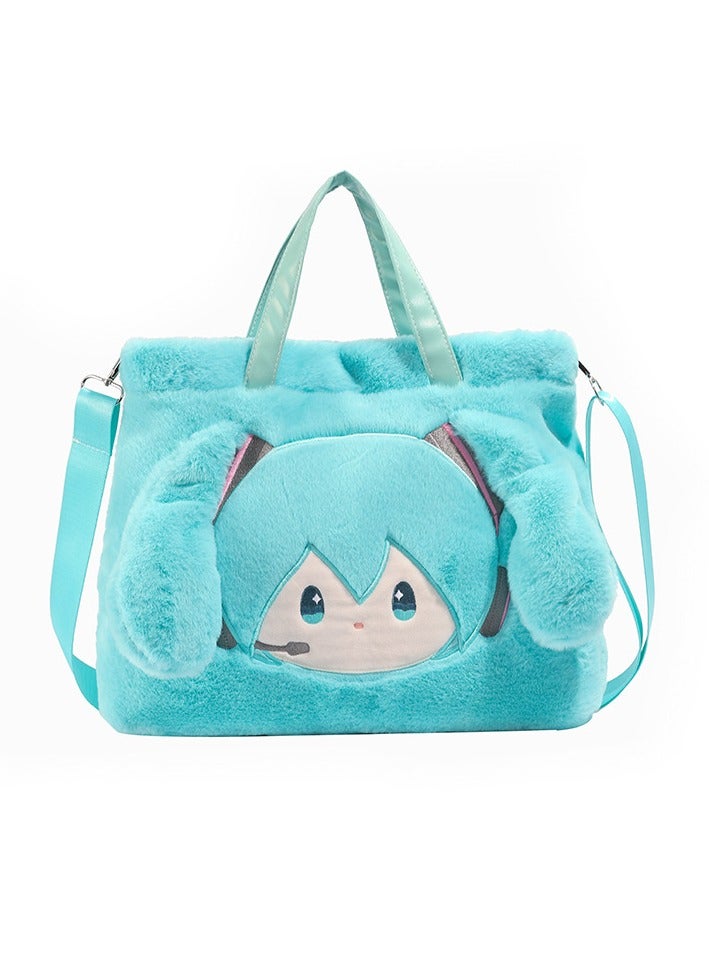 General Hatsune Miku two-dimensional cute girl messenger bag, tote bag cute two-dimensional girl practical handbag, student storage shoulder bag in class  - Image 1