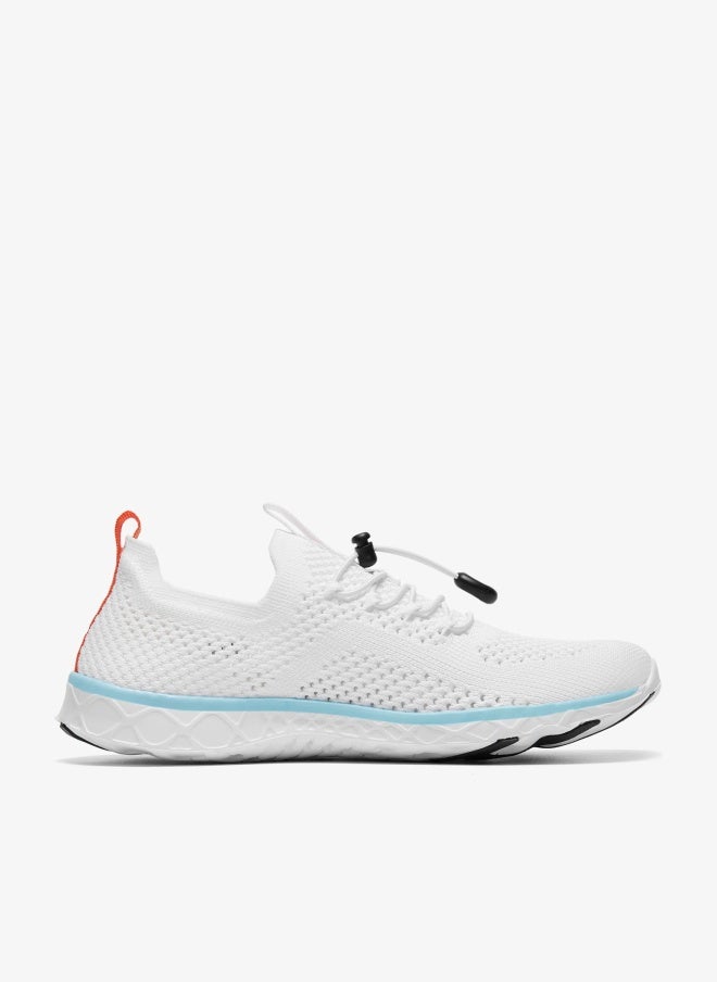 KOLILI Women's Lightweight Water Shoes for Swimming, Quick Drying Water Aerobics Shoe, Arch Support Aqua Shoes for Surfing, Woman Slip on Sneaker for Outdoor White/Aqua 7 - Image 1