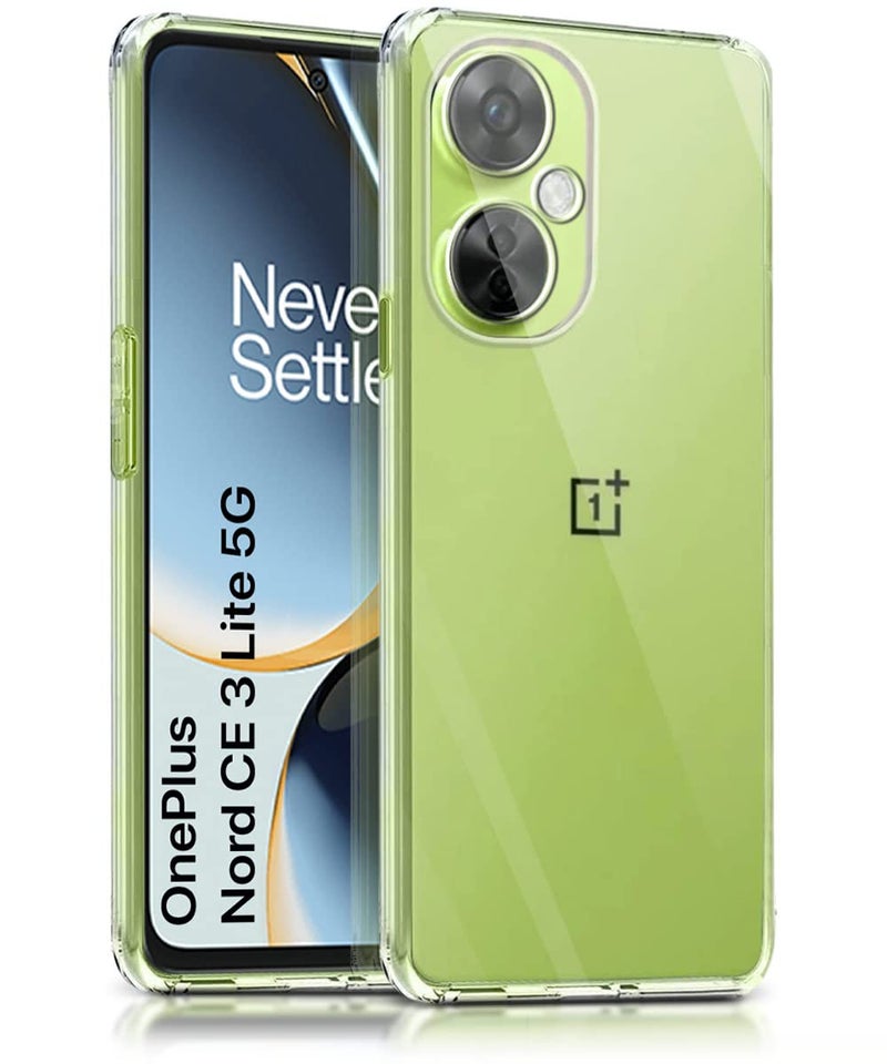 WOW IMAGINE Clear Back Cover Case for 1+ OnePlus Nord CE 3 Lite 5G | Shockproof Soft TPU Case | Cushioned Edges for Ultimate Protection Back Cover Case - Transparent - Image 1