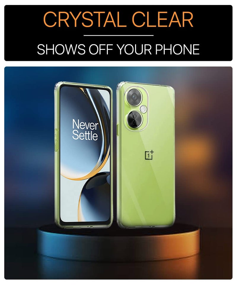 WOW IMAGINE Clear Back Cover Case for 1+ OnePlus Nord CE 3 Lite 5G | Shockproof Soft TPU Case | Cushioned Edges for Ultimate Protection Back Cover Case - Transparent - Image 3