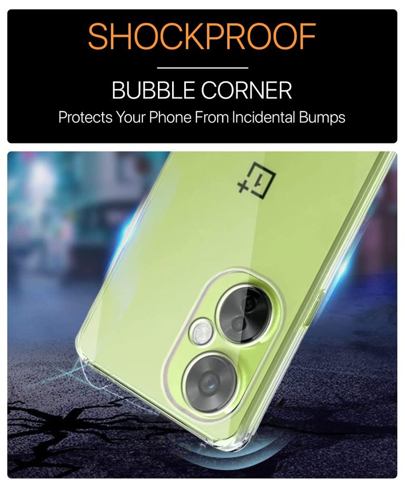 WOW IMAGINE Clear Back Cover Case for 1+ OnePlus Nord CE 3 Lite 5G | Shockproof Soft TPU Case | Cushioned Edges for Ultimate Protection Back Cover Case - Transparent - Image 4