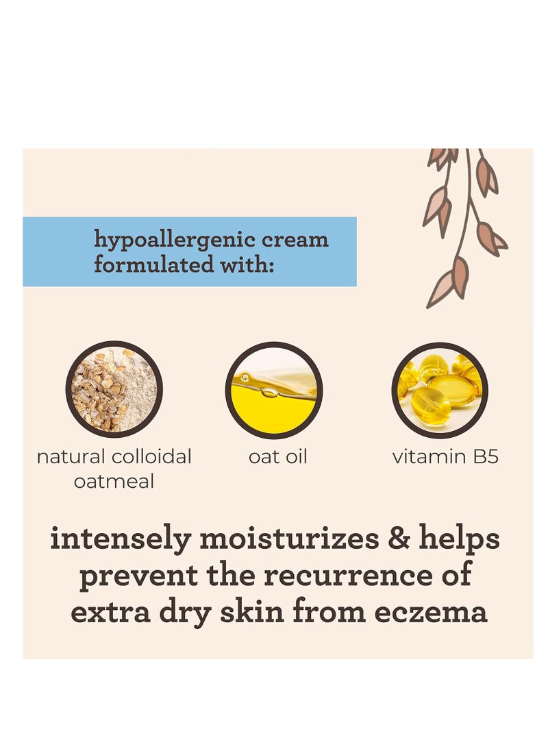 Aveeno Baby كريم AVEENO BABY المرطب لعلاج الإكزيما، دقيق الشوفان الغروي الطبيعي وفيتامين B5، يرطب ويخفف من جفاف البشرة وحكة الجلد وتهيجه، خالٍ من البارابين والستيرويد والعطور، 7.3 أونصة  - Image 4