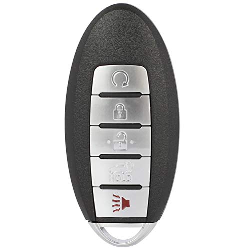 cciyu S180144308 X 1 Remote Uncut Ignition Key fob 5 Buttons Keyless Entry Remote Fob 433 MHZ 4A Chips for SUV 15 16 17 18 for N issan Murano Pathfinder with FCC KR5S180144014 7812D-S180204 - Image 1