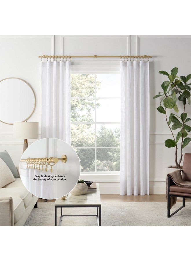 MODE MODE Cambria Designer Series - Premium Easy Glide 18 Count Curtain Rings - Metal with Smooth, Quiet Nylon Inserts with Clips - 2 inch Diameter (1-5/8 inch Inside Diameter) - Brushed Gold  - Image 4