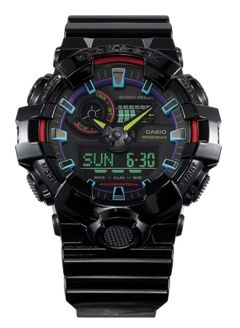 G-SHOCK men's watch Rainbow lineup GA-700RGB-1ADR - Image 1