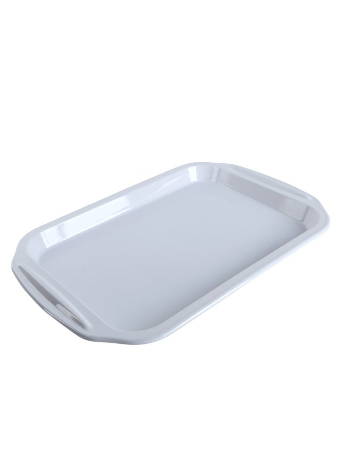 Trust - 3-Piece Melamine Serving Tray Set Small Size 38CM, Medium Size 45CM & Large Size 50CM White - Image 1