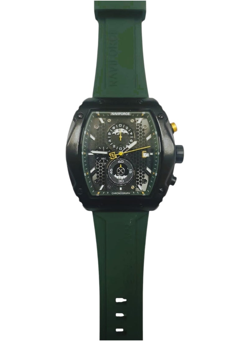NAVIFORCE - New NAVIFORCE NF8059 Men Watch Sport Luxury Chronograph, Wristwatch Silicone Strap Quartz Clock - Image 1