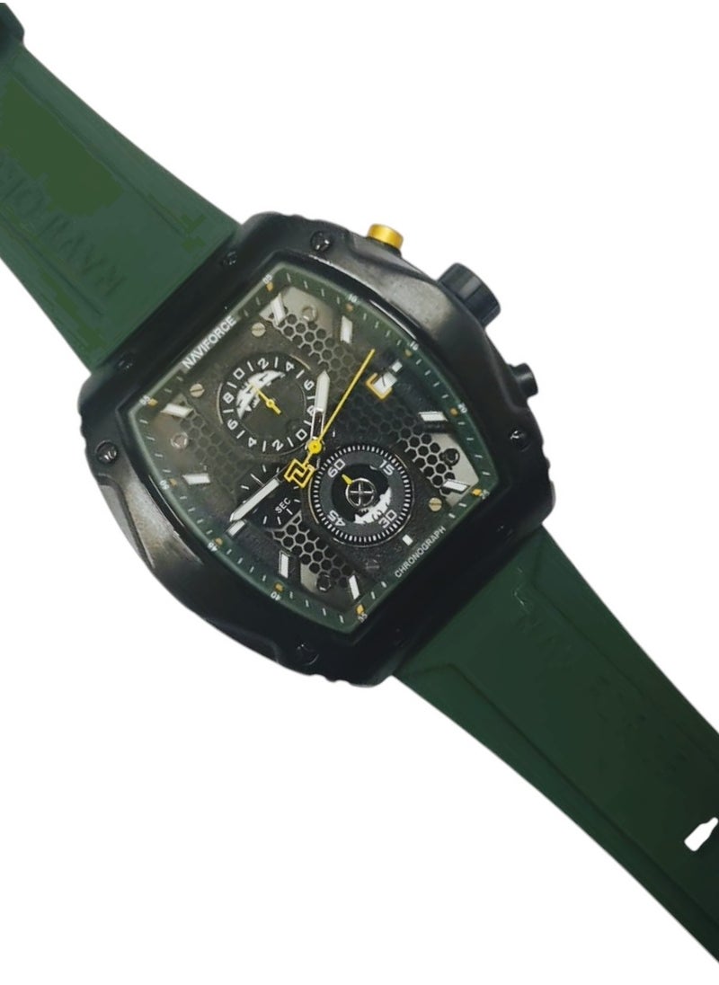 NAVIFORCE - New NAVIFORCE NF8059 Men Watch Sport Luxury Chronograph, Wristwatch Silicone Strap Quartz Clock - Image 1