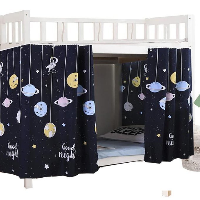 DORMITORY HOME BUNK BED BLACKOUT CURTAINS PRIVACY CLOTH WINDPROOF LIGHTPROOF BED CANOPIES1 PANEL