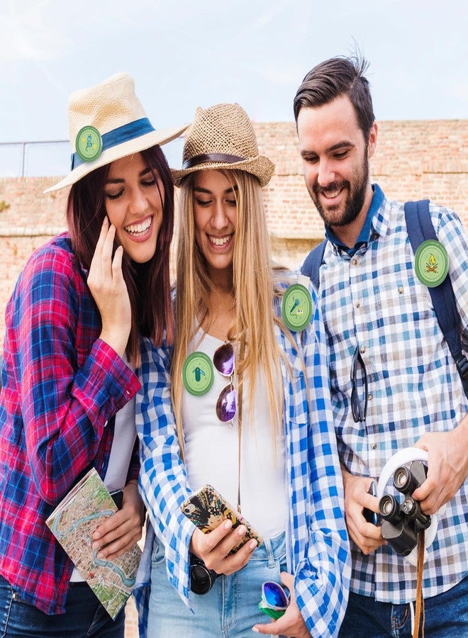 Fukaisu 12 قطعة من شارات حفلات توديع العزوبية بطابع التخييم، دبابيس شارة استحقاق خضراء لحفلات توديع العزوبية، دبابيس بروش فريدة من نوعها بطابع التخييم لحفلات توديع العزوبية، إكسسوارات أزياء الهالوين، هدايا تذكارية، ديكورات - Image 5